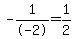 +-1%2F-2=1%2F2