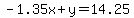 +-1.35x%2By=+14.25+