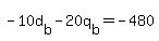 +-10d%5Bb%5D+-+20q%5Bb%5D+=+-480+