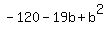 +-120+-19b+%2B+b%5E2