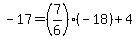 +-17+=+%287%2F6%29%2A%28-18%29+%2B+4+