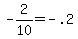 +-2%2F10+=+-.2+
