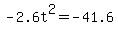 +-2.6t%5E2+=+-41.6+