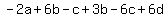 +-2a%2B6b-c+%2B+3b-6c%2B6d+