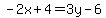 +-2x%2B4=3y-6