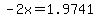 +-2x+=+1.9741+