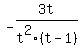 +-3t%2Ft%5E2%28t+-+1%29