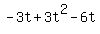+-3t+%2B+3t%5E2+-+6t+