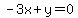 +-3x%2By=0+