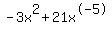 +-3x%5E2%2B21x%5E-5+