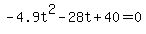 +-4.9t%5E2+-+28t+%2B+40+=+0+