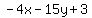 +-4x-15y%2B3+