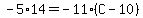 +-5%2A14=-11%28C-10%29