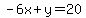 +-6x%2By=20+