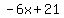 +-6x+%2B+21+