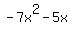 +-7x%5E2+-+5x