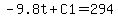 +-9.8t%2BC1=294