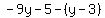 +-9y-5-%28y-3%29