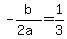 +-b%2F%282a%29+=+1%2F3+