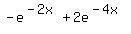 +-e%5E%28-2x%29+%2B+2e%5E%28-4x%29+