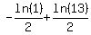 +-ln%281%29%2F2%2Bln%2813%29%2F2+