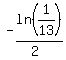 +-ln%281%2F13%29%2F%282%29+