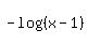 +-log%28%28+x-1+%29%29+