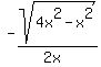 +-sqrt%284x%5E2-x%5E2%29%2F%282x%29+