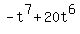 \"+-t%5E7%2B20t%5E6\"