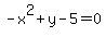 +-x%5E2%2By-5=0+