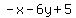 +-x++-+6y%2B+5