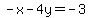 +-x-4y=+-3+