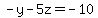 +-y+-5z=+-10