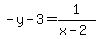 +-y-3=++1+%2F%28x-2%29