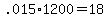 +.015%2A1200+=+18+