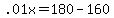 +.01x+=+180+-+160