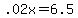 +.02x+=+6.5+