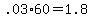+.03%2A60+=+1.8+