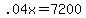 +.04x+=+7200+