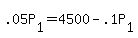 +.05P%5B1%5D+=+4500+-+.1P%5B1%5D+