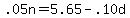 +.05n+=+5.65+-+.10d+