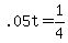 +.05t+=+1%2F4+