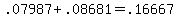 +.07987+%2B+.08681+=+.16667+