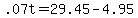 +.07t+=+29.45+-+4.95+