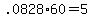+.0828%2A60+=+5+