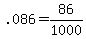 +.086+=+86%2F1000+