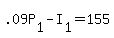 +.09P%5B1%5D+-+I%5B1%5D+=+155+