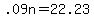 +.09n+=+22.23+