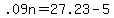 +.09n+=+27.23+-+5+