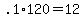 +.1%2A120+=+12+